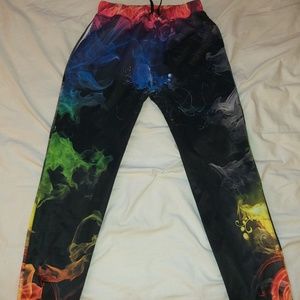 Rainbow smoke joggers